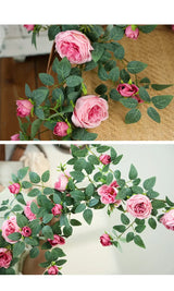 Artificial Sweetheart Roses Silk Fake Flowers Vines Party Decoration