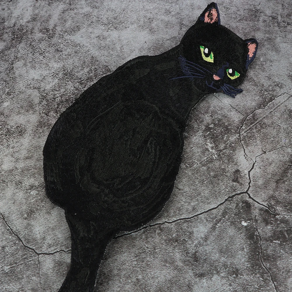 Embroidered Animal Patches Fox Black Cat Fish DIY Sew Craft