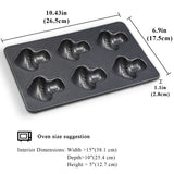 Mushroom Shape Cake Pan 6-Cavity Non-stick Heavy Carbon Steel Cookies Jelly Molds Chocolate Madeleine Pastry Molds Baking Supplies