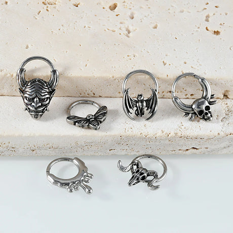 Surgical Steel Septum Ring Hoop Nose Rings Hinged Clicker Tragus Cartilage Ear Stud Piercing Jewellery