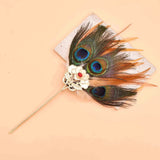 Peacock Feather Hairpins