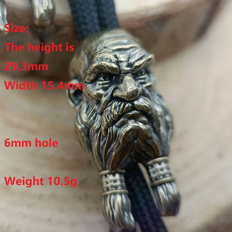 Viking Brass Paracord Beads Lanyard Charm Dreadlock Beard Bead