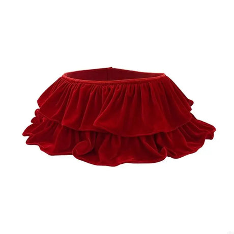 Ruffled Velvet Christmas Tree Skirt Collar Five Colours