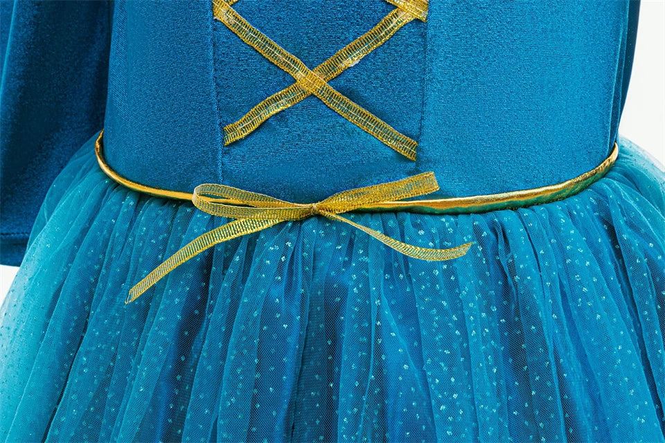 Halloween Cosplay Brave Princess Merida Dress Girls Costumes