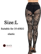 Fishnet Stockings Jacquard Lace Pantyhose