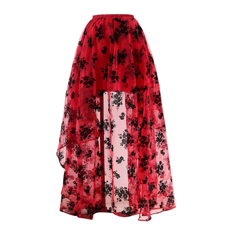 Gothic Tulle Skirt Steampunk Floral Lace