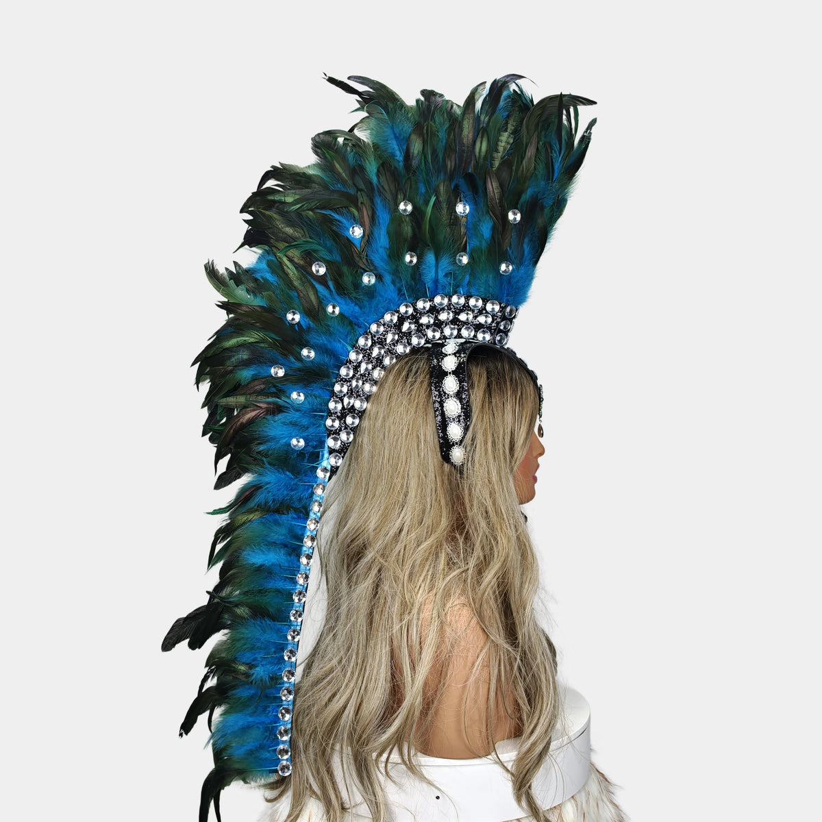 Handcrafted Feather Mohawk Headdresses Carnival Party Costumes