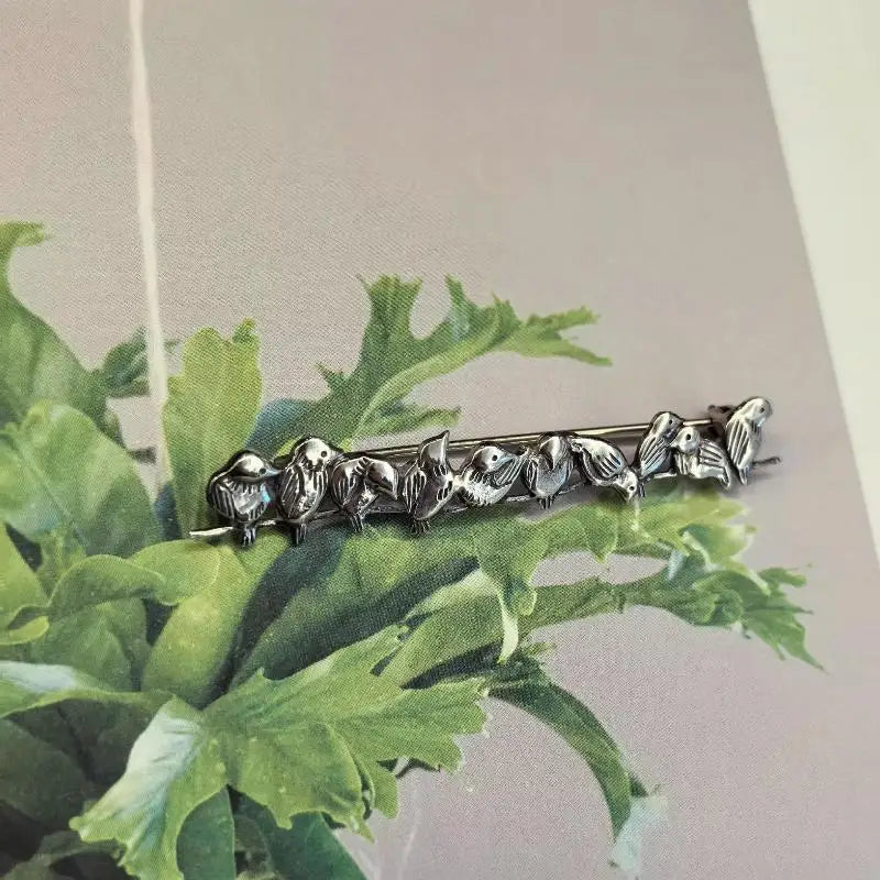 Birds on a Wire Suit Pocket Brooch
