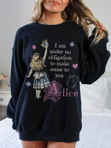 Alice in Wonderland Sweatshirt Book Lover Pullover Jumper
