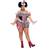 Clown Cosplay Costume Circus Performance Jumpsuit Halloween Party Carnival Jester Theater Stage Performance