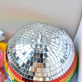 Hanging Disco Mirror Ball Rainbow Mardi Gras LGBTQI Decor