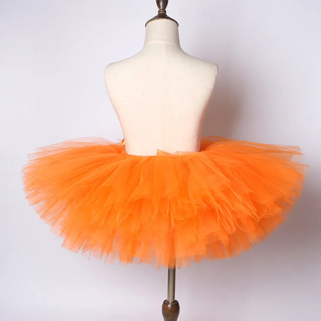 Easter Bunny Tutu Skirt Orange Carrot Tutus with Bunny Ears