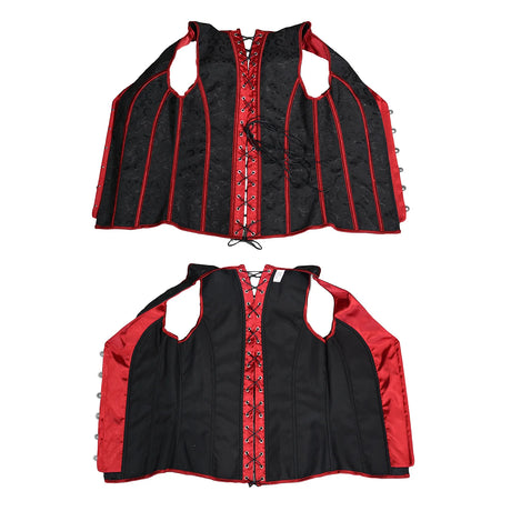 Men's Formal Boned Waistcoat Corset Vest Lace Up Burlesque Performance Stage Costume