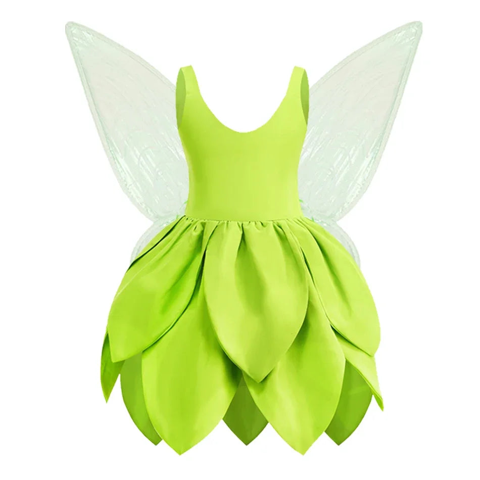 Tinkerbell Dress Girls Costumes Green Fairy