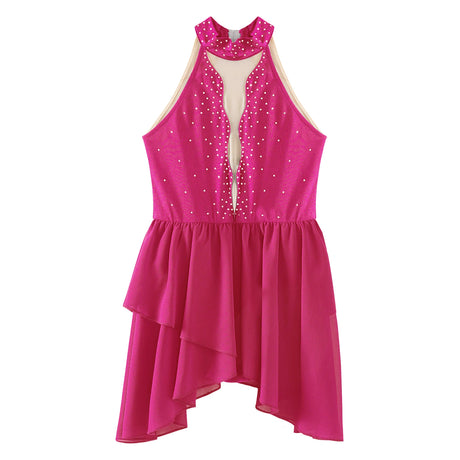 Girls Ballet Leotard Figure Ice Skating Dancewear Stage Costume