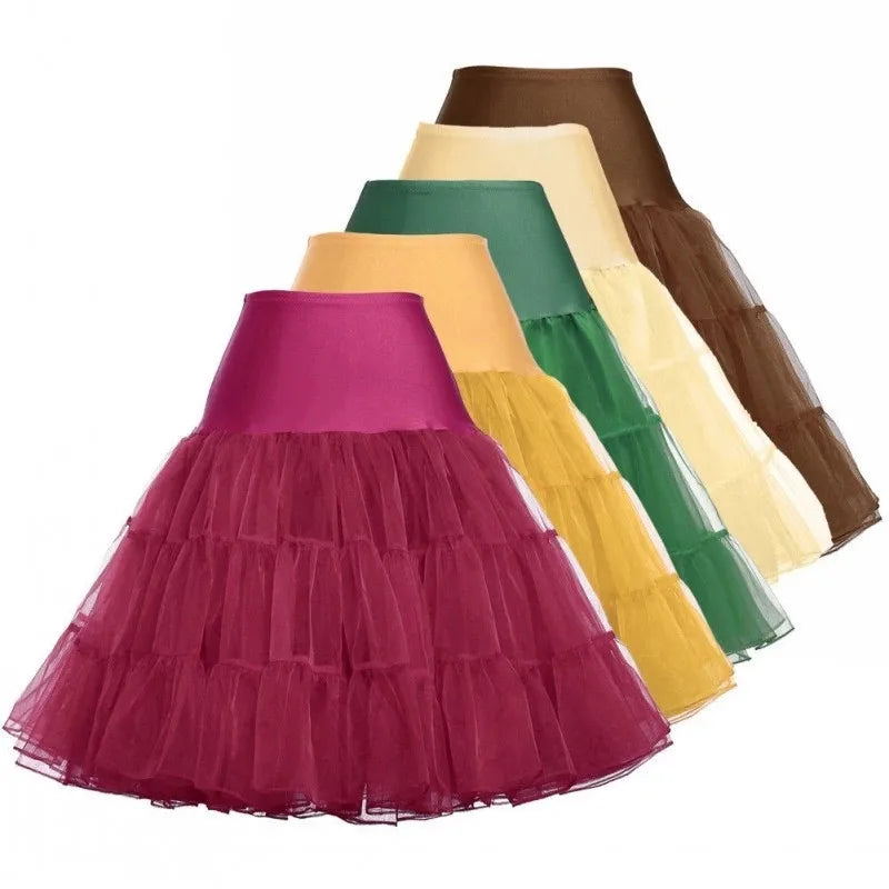 Colourfun Pettiskirts Cosplay Rockabilly Crinoline Underskirt