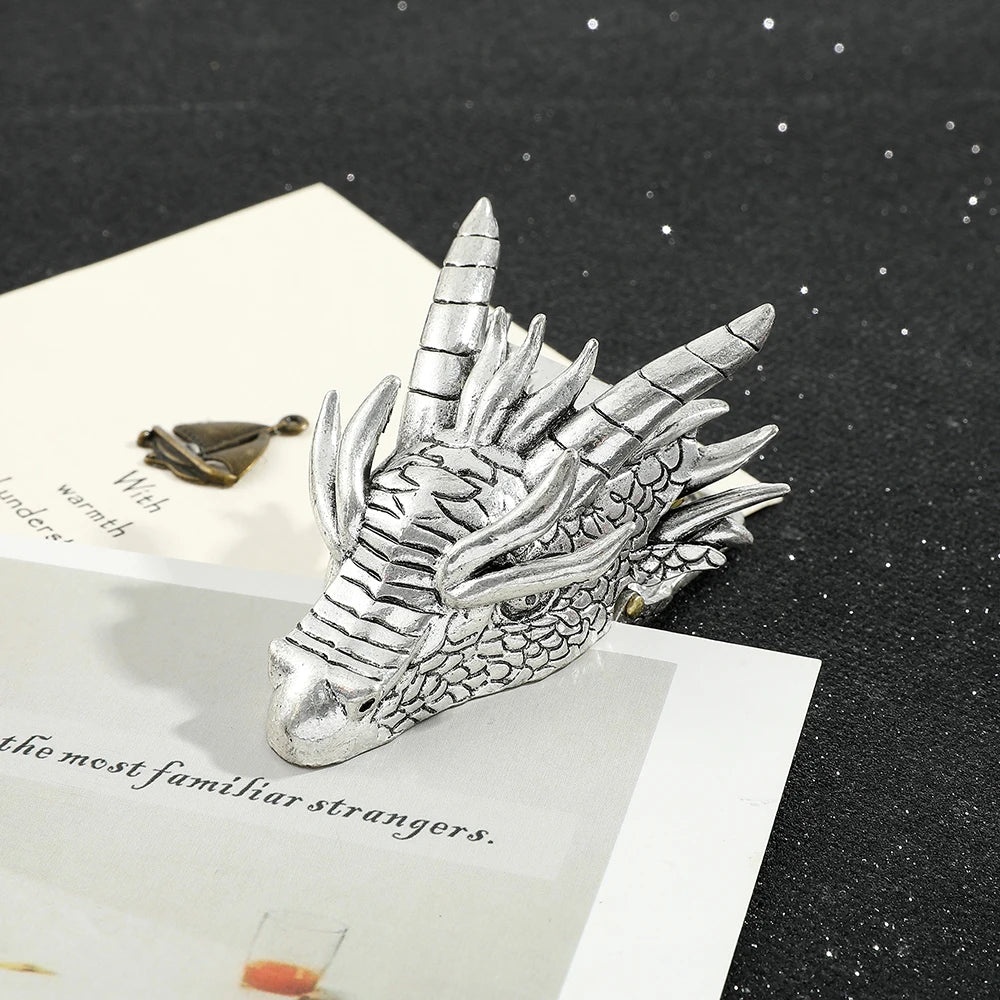 Dragon Head Metal Bookmarks for Book Lovers