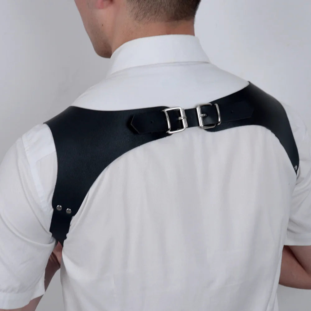 Men's Leather Bracers Harness Suspender Belts