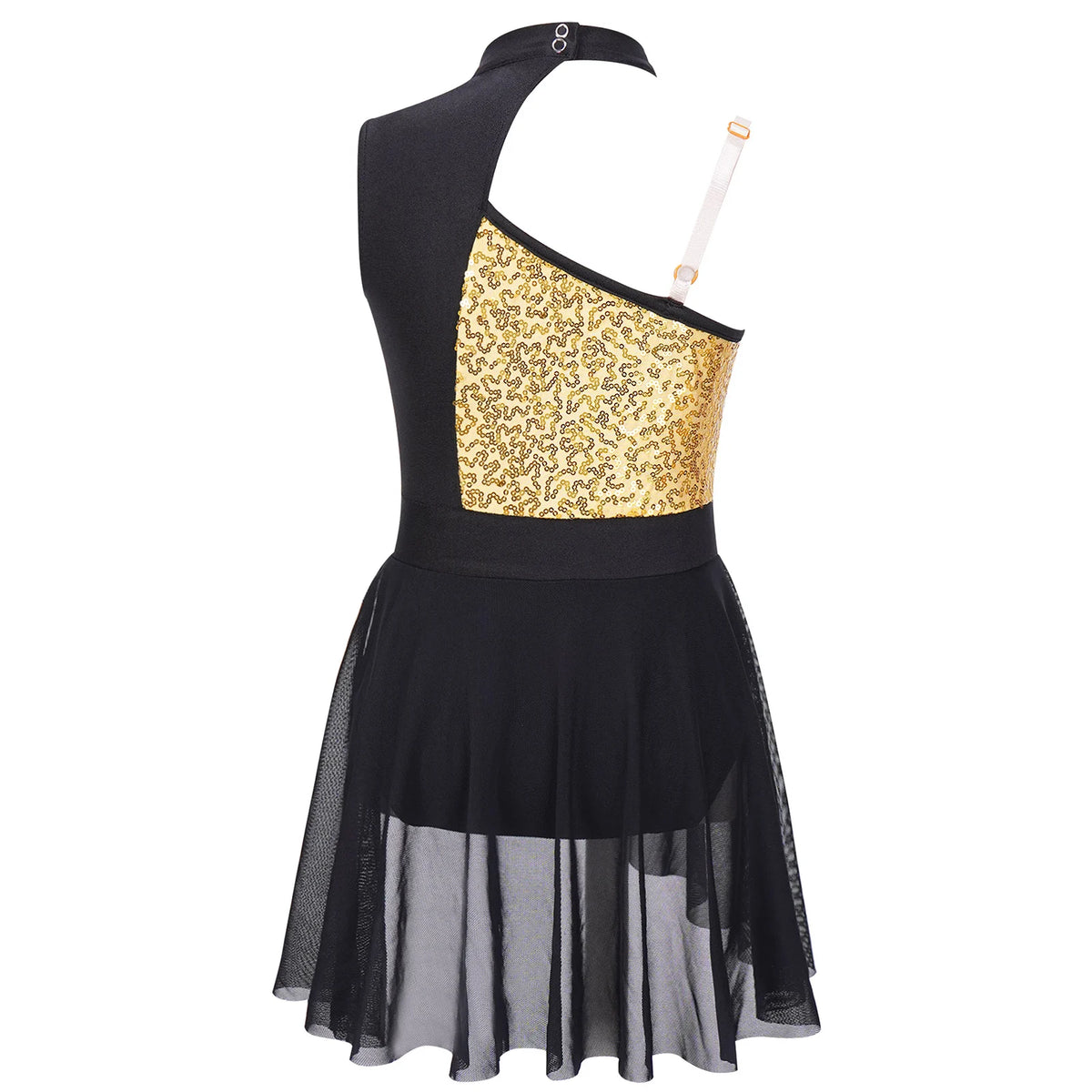Girls Ballet Gymnastics Figure Ice Skating Sequin Leotard Tutu Dress Performance Dancewear