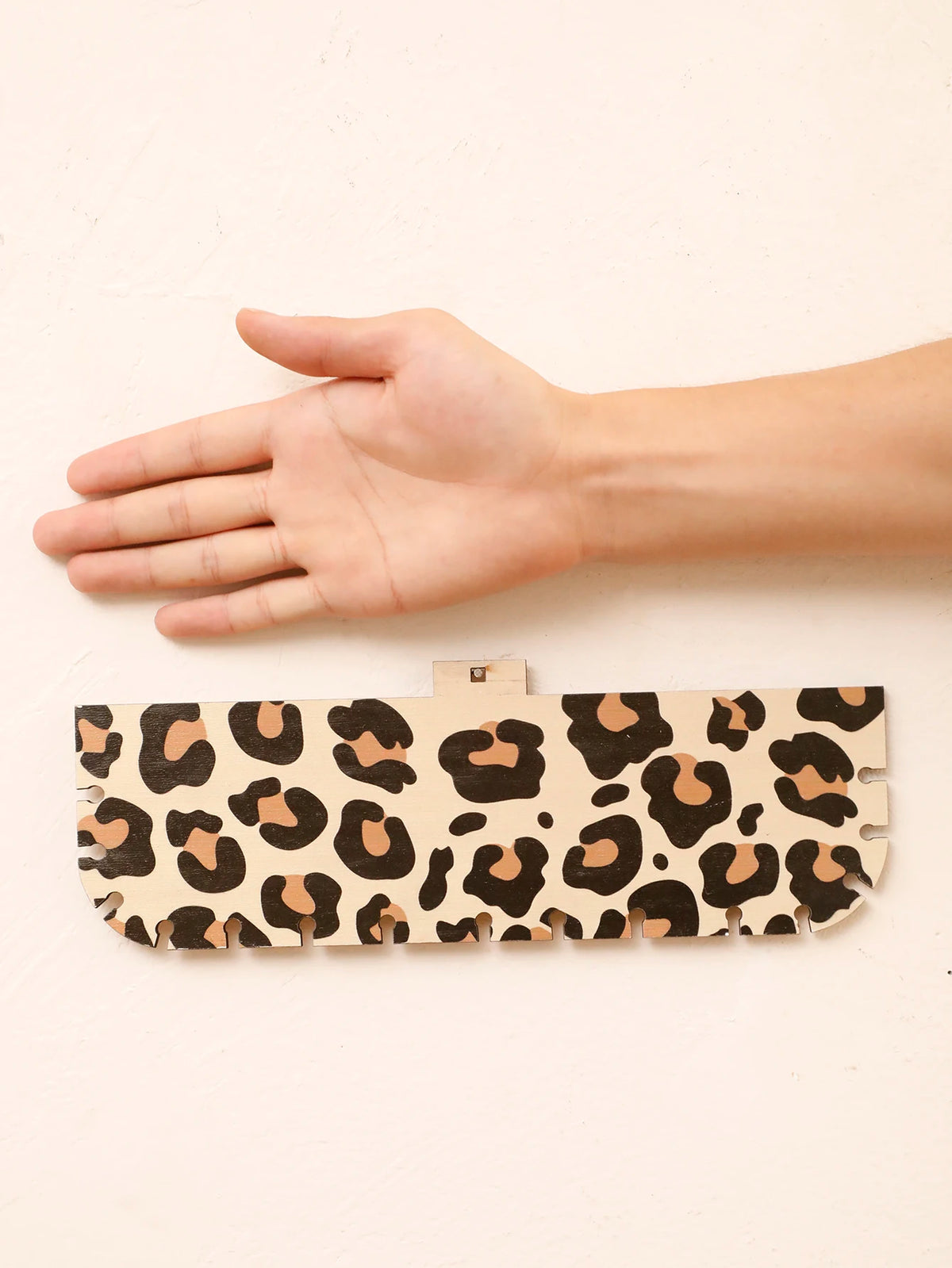 Leopard Print Bow Wall Shelf Wooden Jewellery Display Shelves