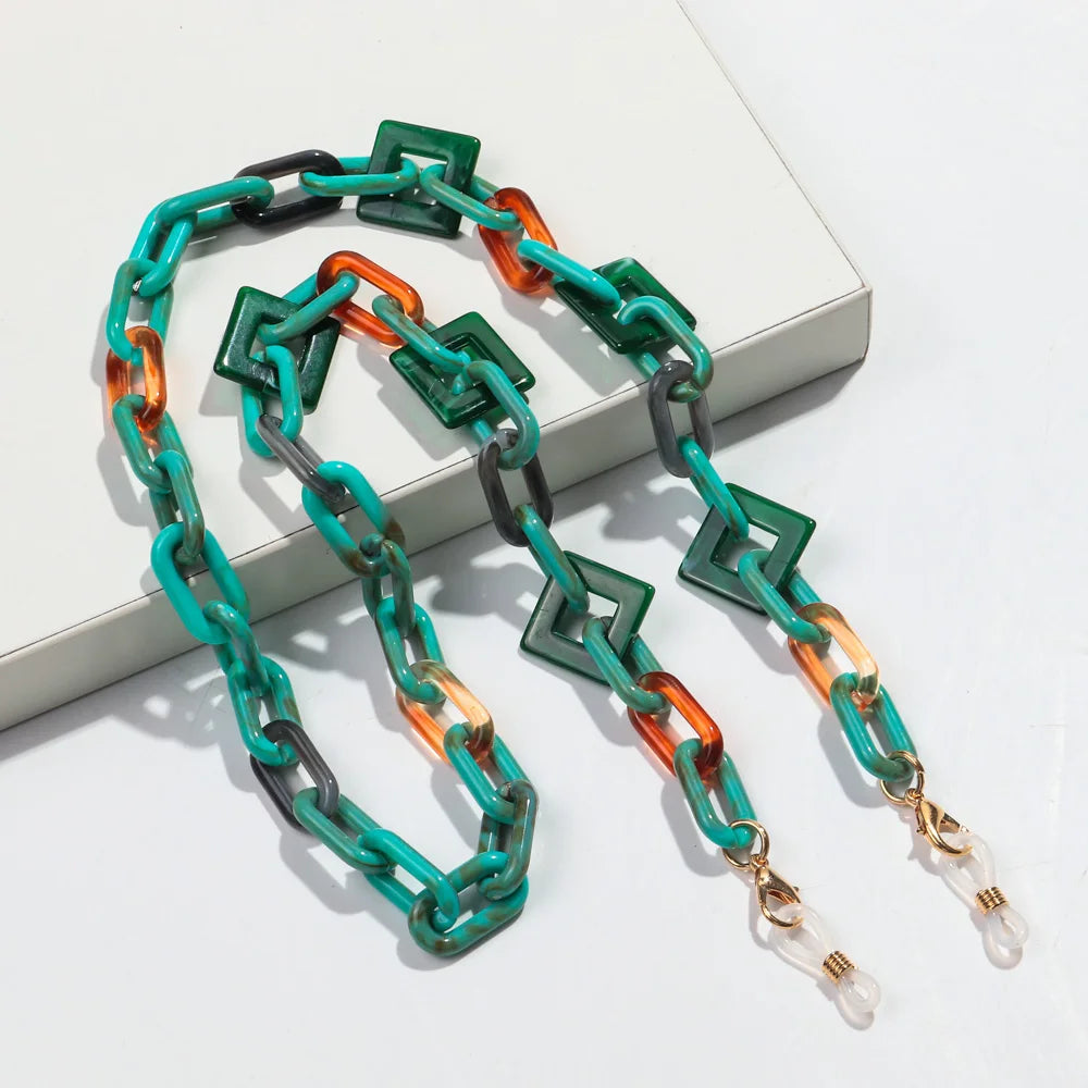 Resin Acrylic Glasses Chain Funky Sunglasses Accessories