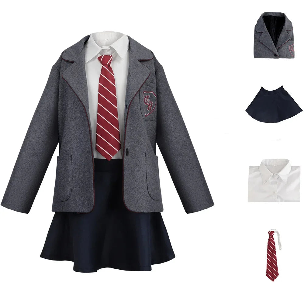 Matilda Book Week Costume School Uniform Coat Skirt Tie Roald Dahl