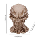Cthulhu Mythical Resin Skull Figurine Home Library Decor Desktop Bookshelf Accessories