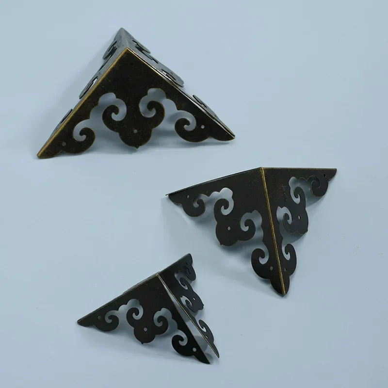 Sets of Four Antique Iron Corner Furniture Hardware