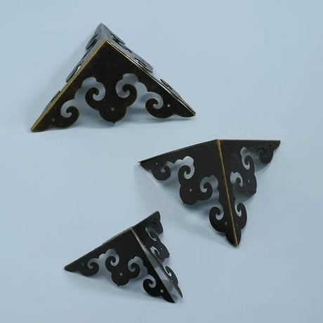 Sets of Four Antique Iron Corner Furniture Hardware