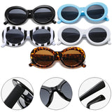 Zebra Stripe Oval Sunglasses