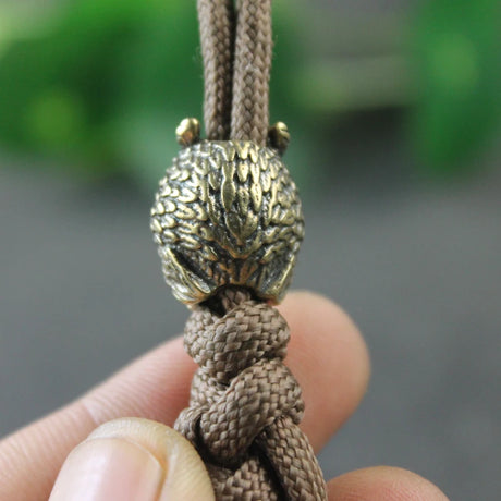 Cute Owl Brass Paracord Beads Lanyard Dreadlock Beard Bead