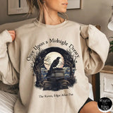 Edgar Allan Poe Sweatshirt Once Upon A Midnight Dreary Literary Poet Sweater Jumper