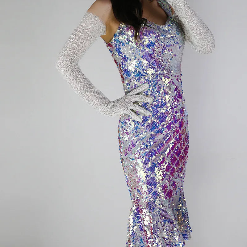 Glitter Gloves 70cm Long Gloves 26 Colours
