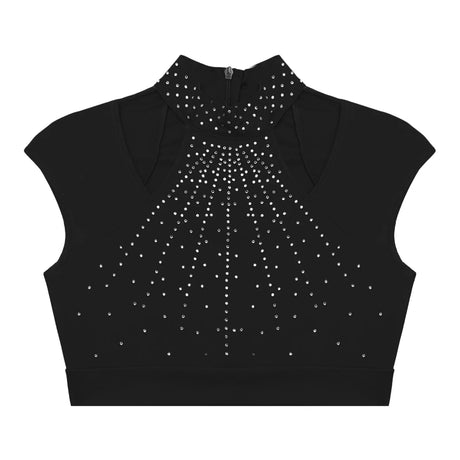 Girls Dance Crop Tops Figure Skating Modern Dance Gymnastics Stage Performance