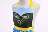 Mother Daughter Matching Clothing Apron Dresses Women Girls Halloween Cosplay Children Princess Coveralls