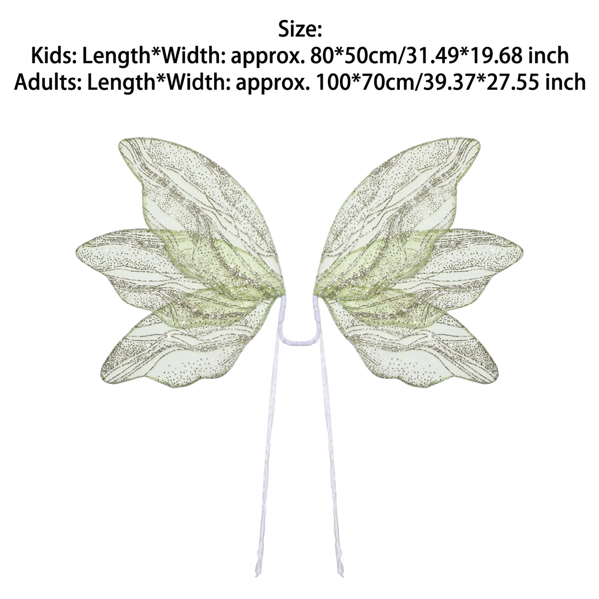 Green Glitter Butterfly Wings Fairy Cosplay