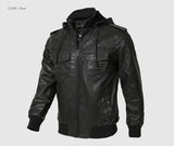 Woodsman PU Leather Jacket Cashmere Fleece Lined Hoodies