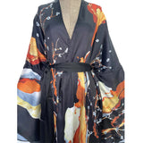 Ally's Bohemian Belted Kimono Wrap Dress