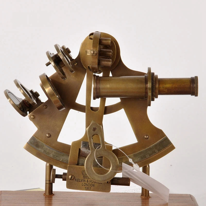 Replica Antique Sextant Brass Ornaments Nautical Desktop Decoration