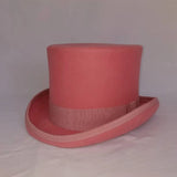 100% Wool Flat Top Hats Solid Colours Wide Ribbon Magician Performance Hat