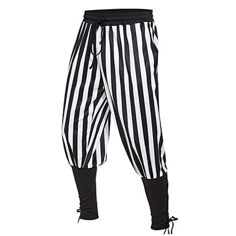 Pirate Pants Halloween Costume Striped Trousers