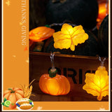 1.5/3m Halloween LED Pumpkin Nut Maple Leaf String Lights Party Decoration