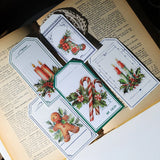 Vintage Christmas RUB ON Transfer Sticker Pack Junk Journal DIY Scrapbooking