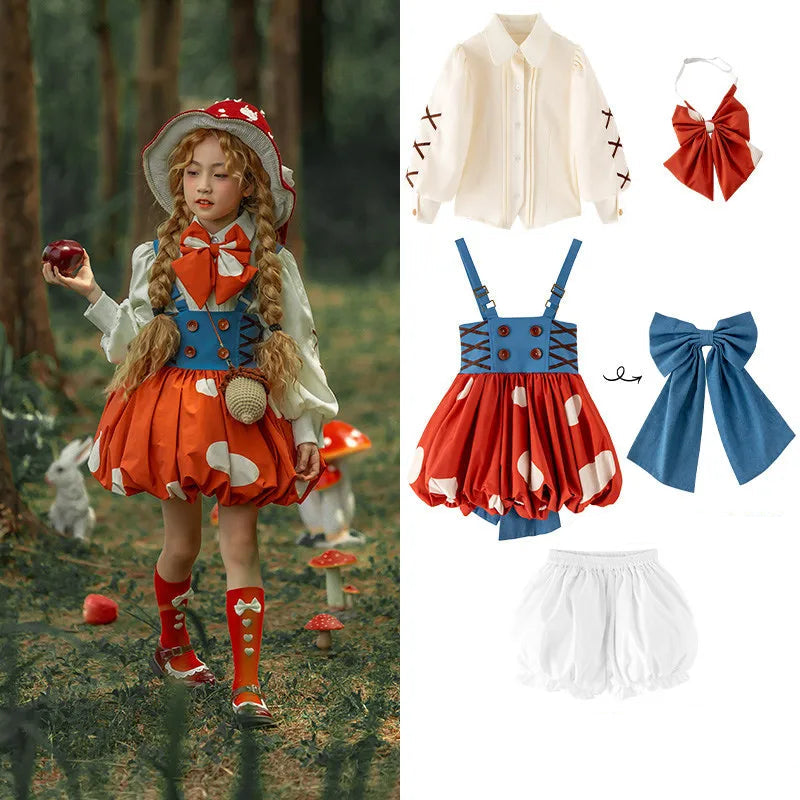 Handmade Little Red Mushroom Costume Set