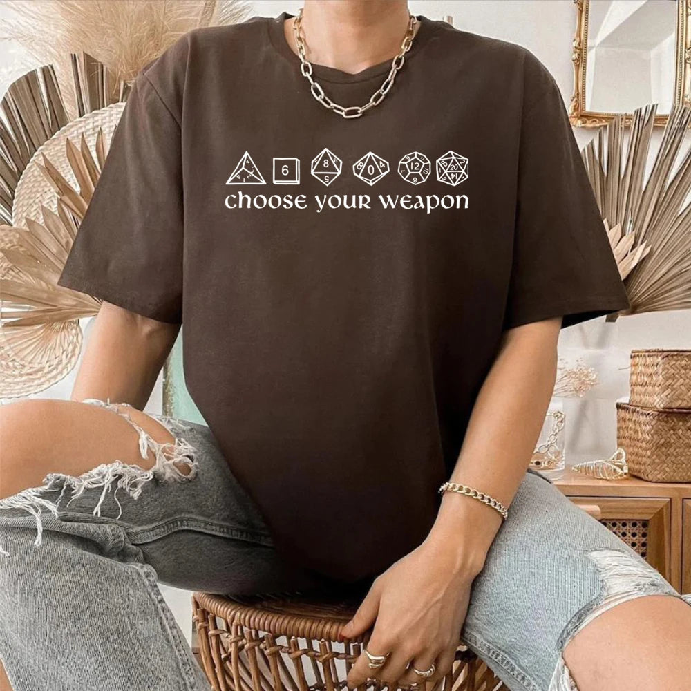 Choose Your Weapon DnD Gamer T-shirt
