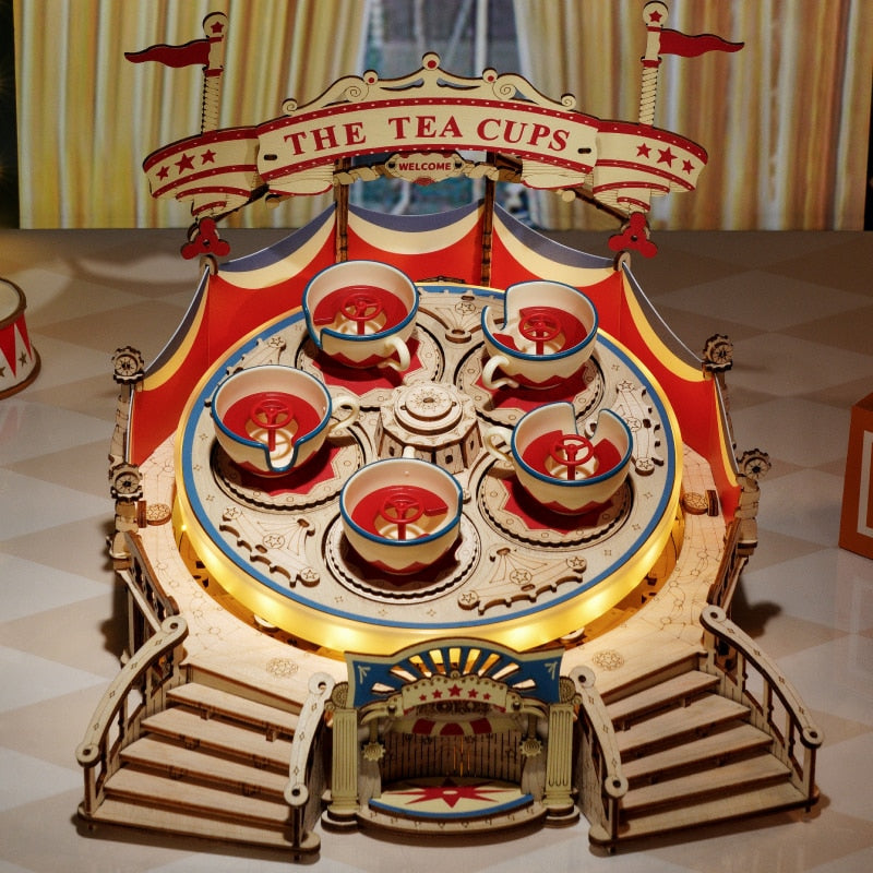 Tilt-A-Whirl Kit DIY Wooden Model Kit