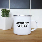 Definitely Not Coffee Enamel Mugs
