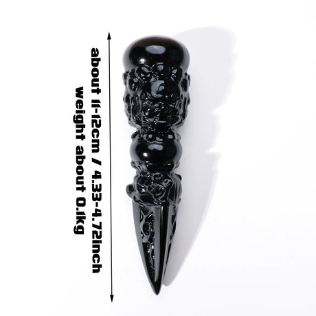 1PC Natural Obsidian "Jin Gangchu" Crystal – Healing Stone Feng Shui Divination & Home Decor Ornament