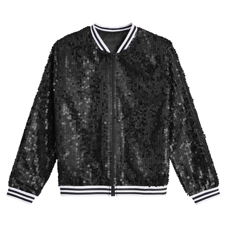 Kids Girls Sequinned Dance Bomber Jackets