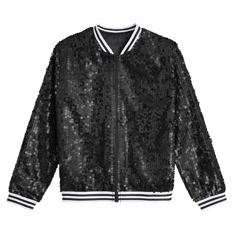 Kids Girls Sequinned Dance Bomber Jackets